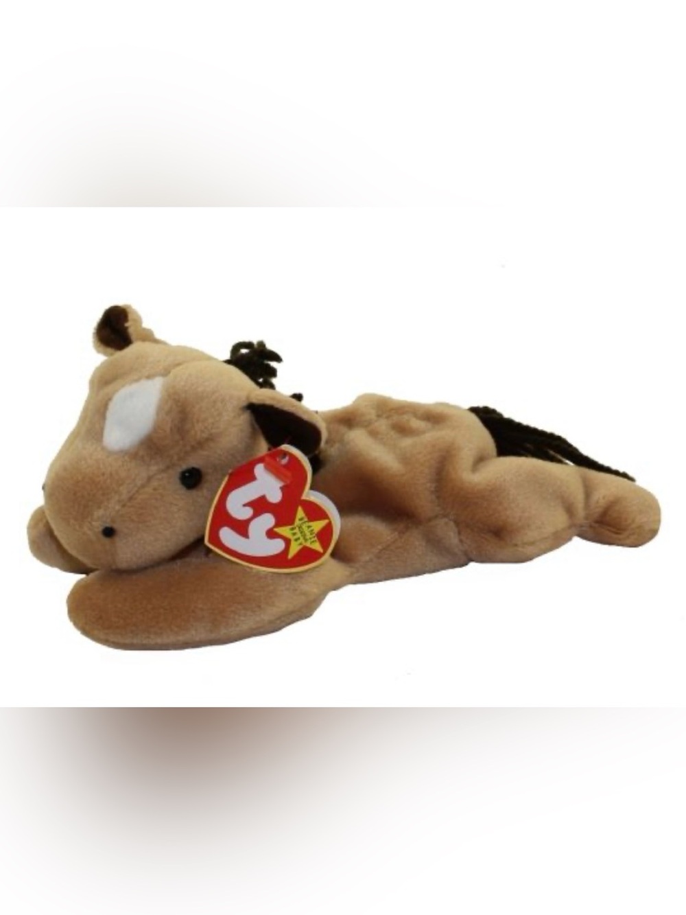 Derby 1995. Derby the horse. Plush Dog Toy - Tan Soft Squeaky Puppy